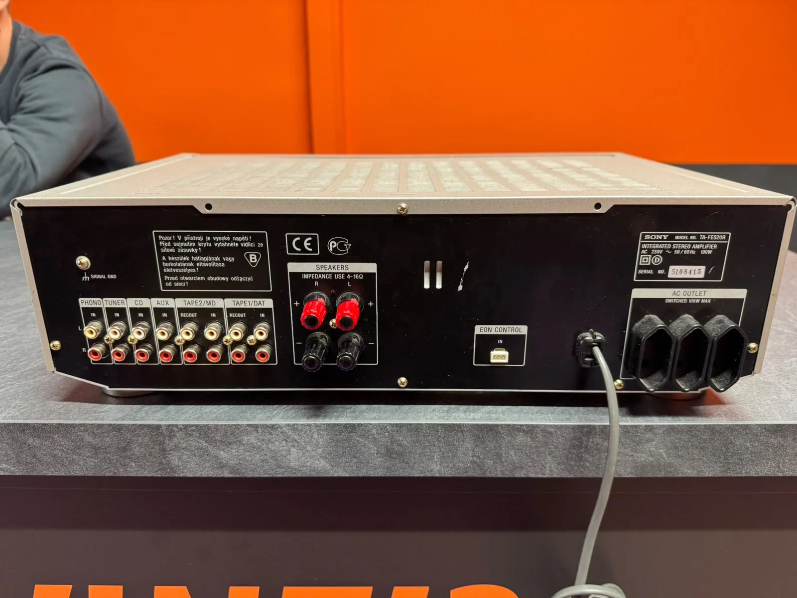 Amplificator Stereo SONY TA-FE520R, 2x85W la 8 OHm, Phono MM, Source Direct, Loudness, 4-16 OHm, fara Telecomanda, Argintiu - imagine 5