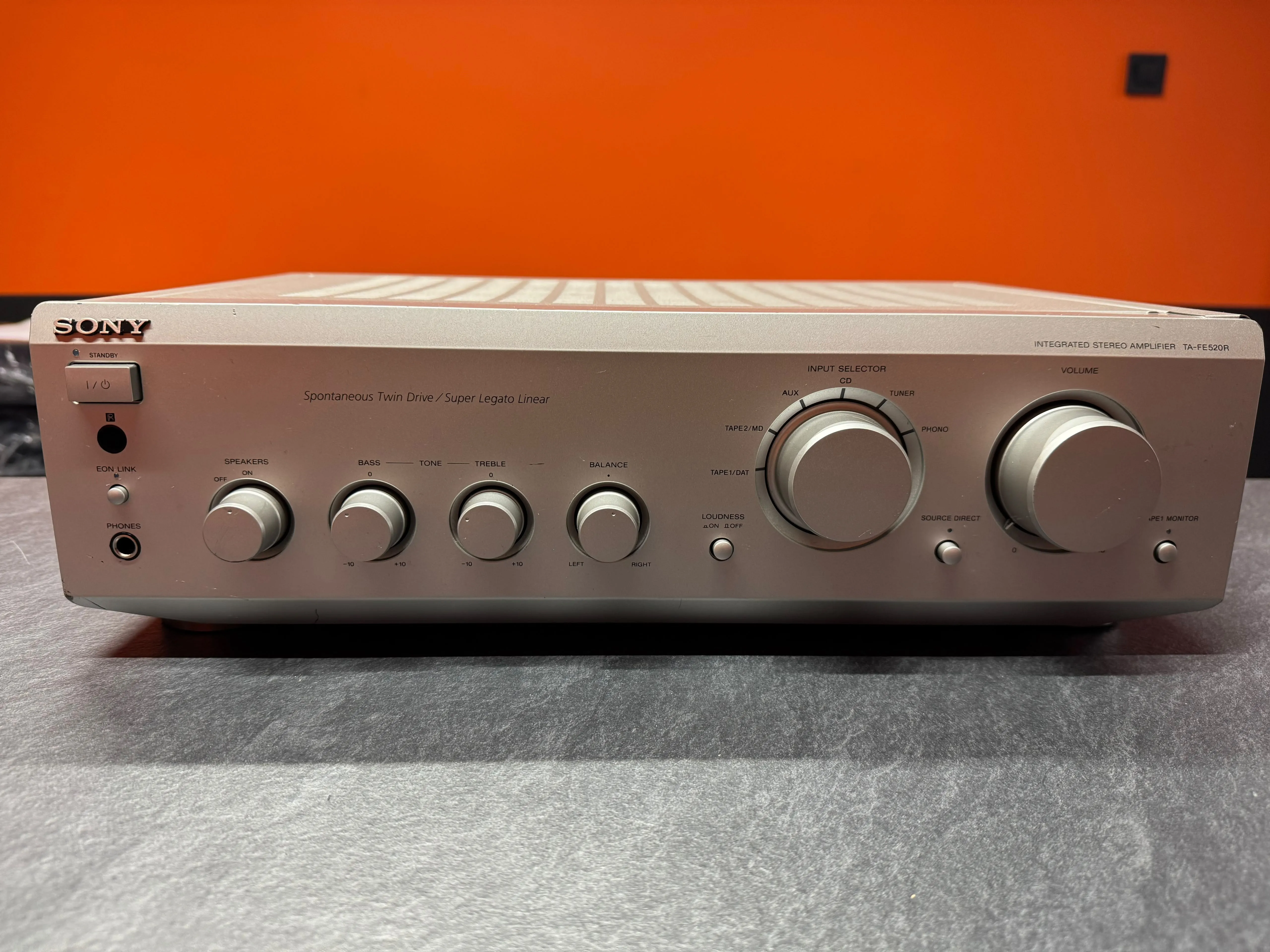 Amplificator Stereo SONY TA-FE520R, 2x85W la 8 OHm, Phono MM, Source Direct, Loudness, 4-16 OHm, fara Telecomanda, Argintiu - imagine 3