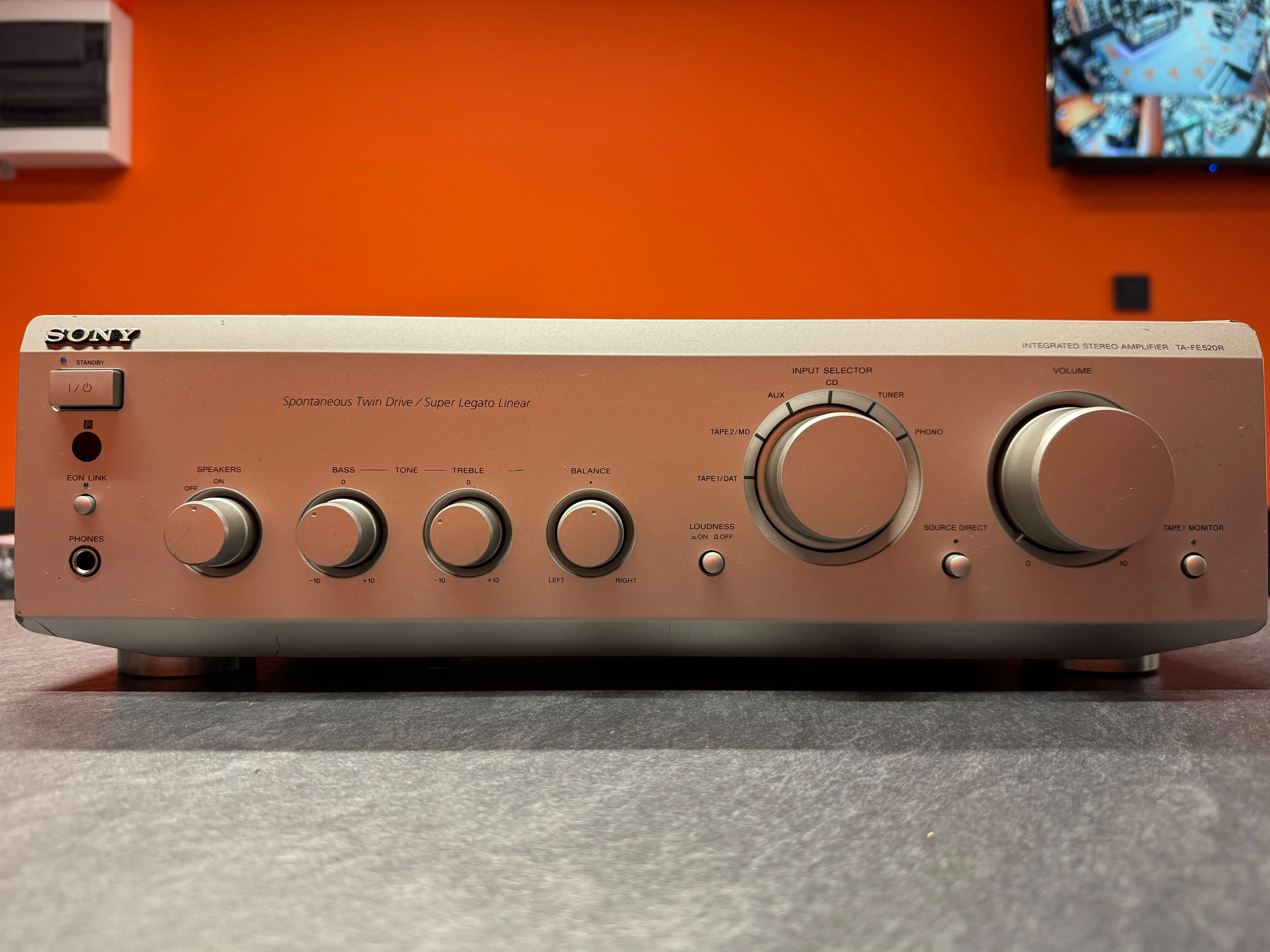 Amplificator Stereo SONY TA-FE520R, 2x85W la 8 OHm, Phono MM, Source Direct, Loudness, 4-16 OHm, fara Telecomanda, Argintiu - imagine 2