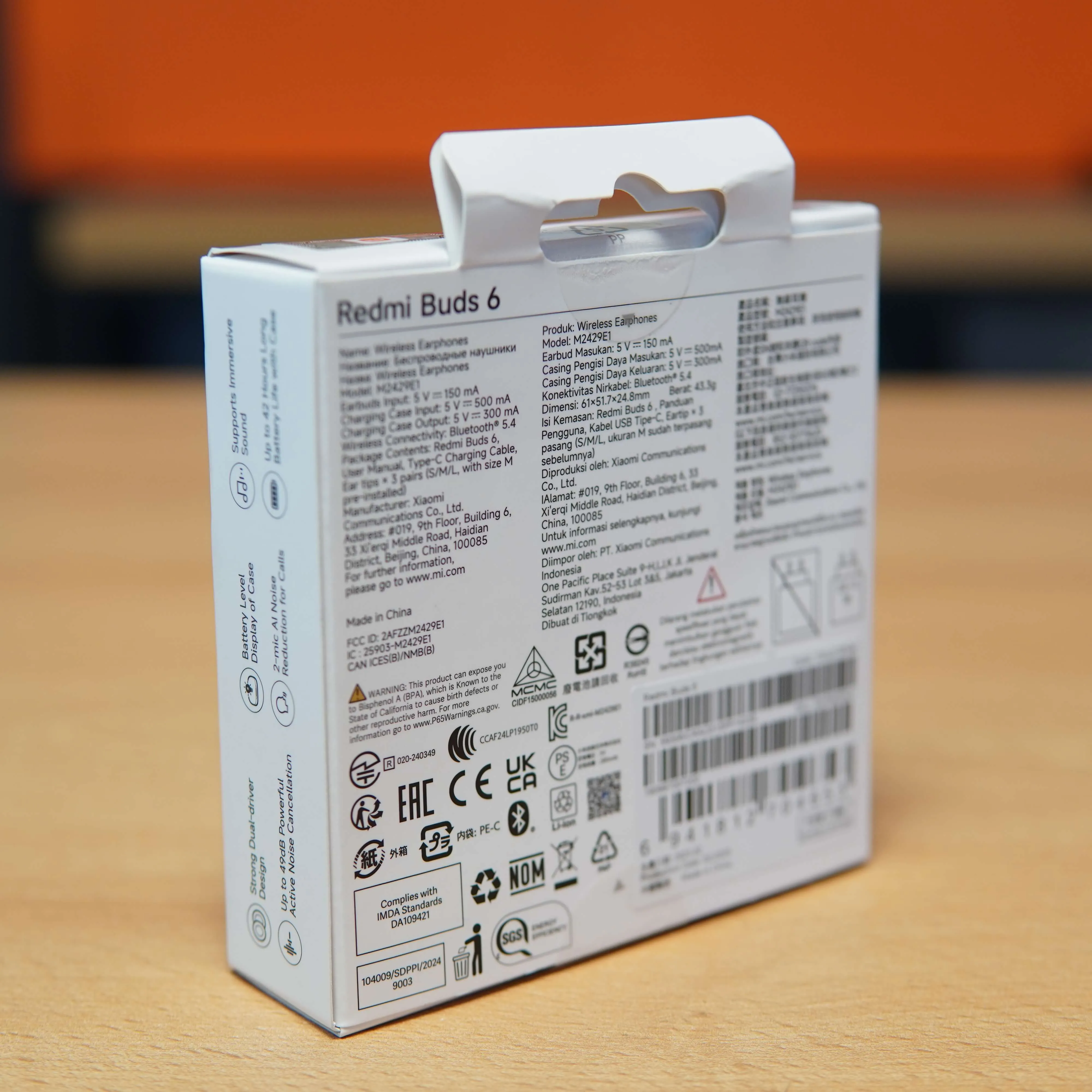 Casti Xiaomi Redmi Buds 6, Bluetooth, Alb - imagine 3
