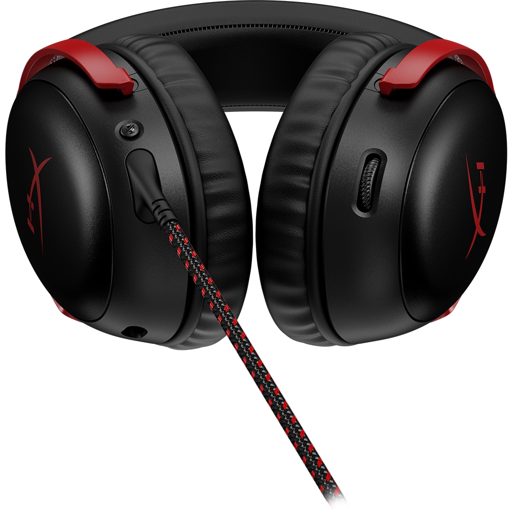Casti Gaming cu fir HyperX Cloud III, DTS Headphone X Spatial Audio, NC si indicator LED, multiplatforma, Negru - imagine 4