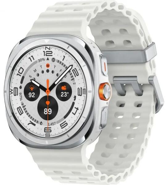 Samsung Galaxy Watch Ultra SM-L705F, 47 mm, LTE, Bratara Argintie Compatibila, Titanium White