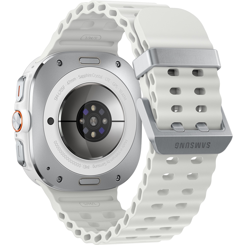 Samsung Galaxy Watch Ultra SM-L705F, 47 mm, LTE, Bratara Argintie Compatibila, Titanium White - imagine 3