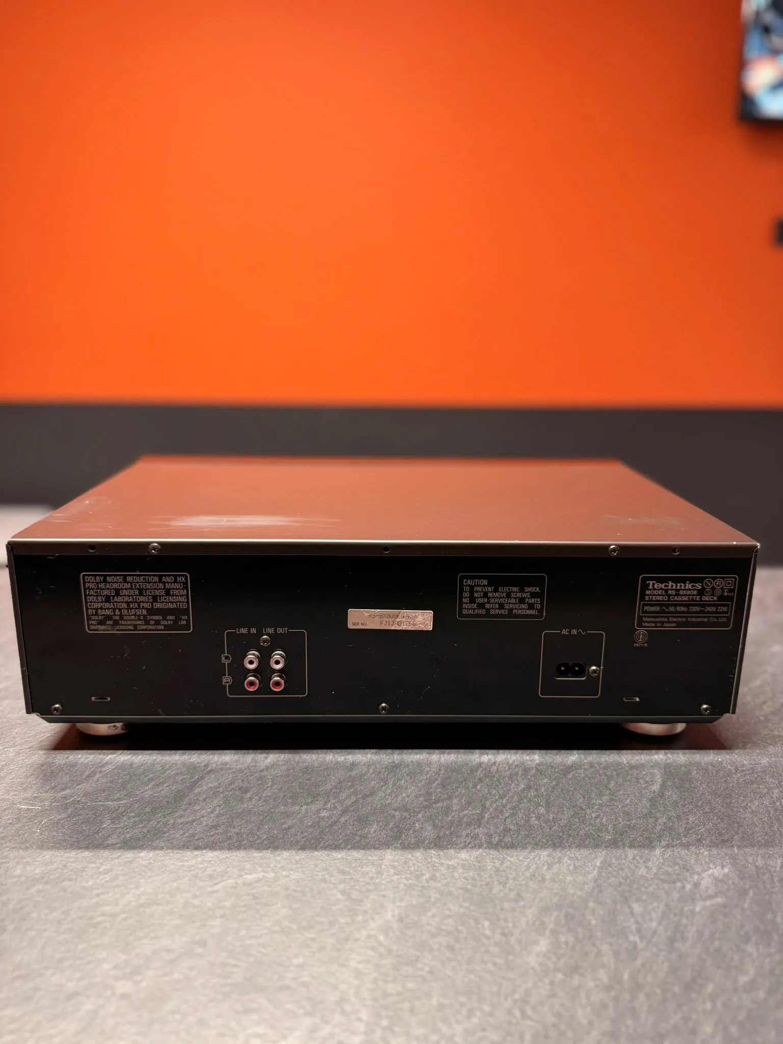 Technics RS-BX808 Deck Stereo, 3 Capete, Dual Capstan, Direct Drive, Dolby B/C, HX Pro, Metal Tape - imagine 4