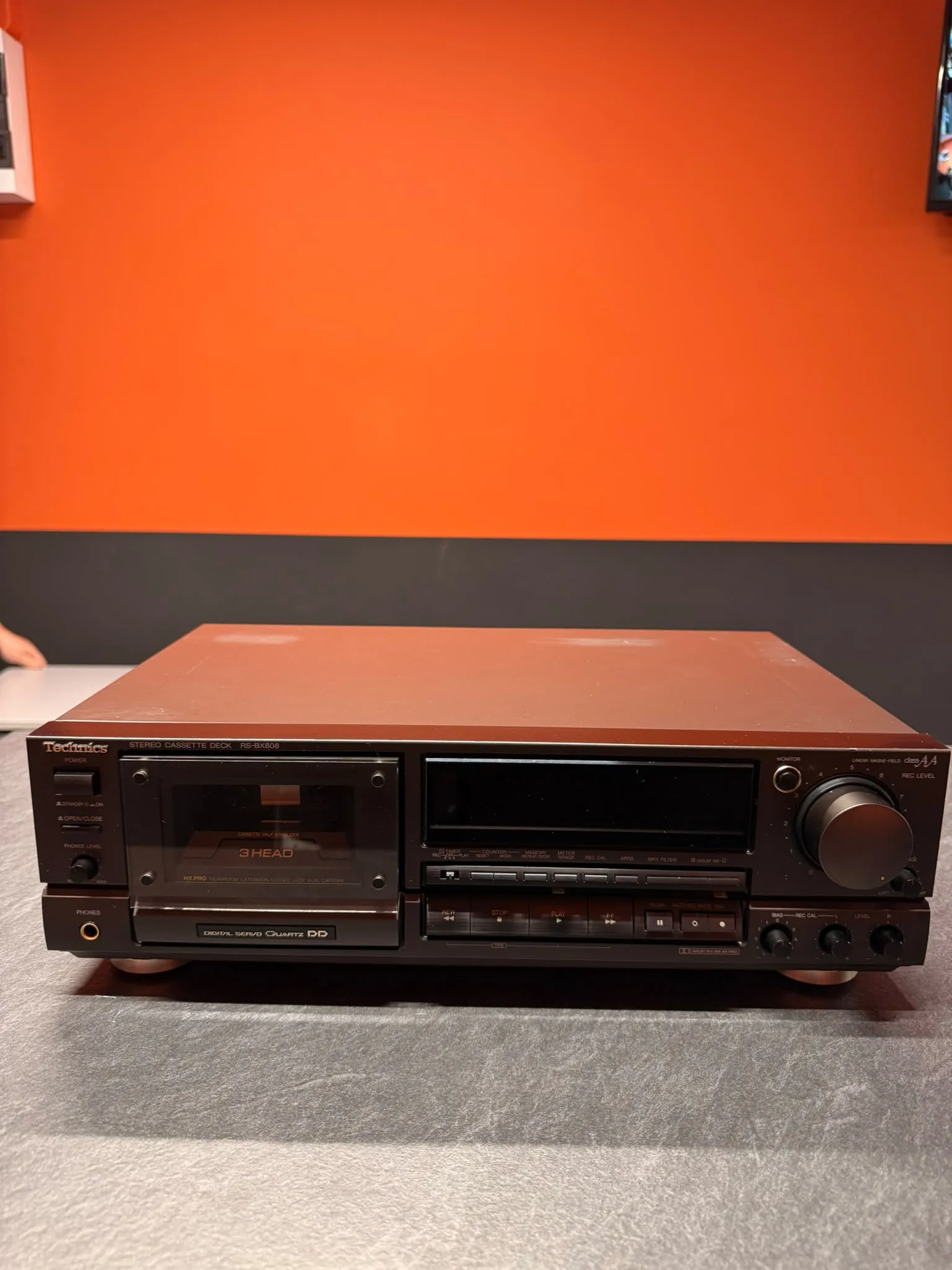 Technics RS-BX808 Deck Stereo, 3 Capete, Dual Capstan, Direct Drive, Dolby B/C, HX Pro, Metal Tape