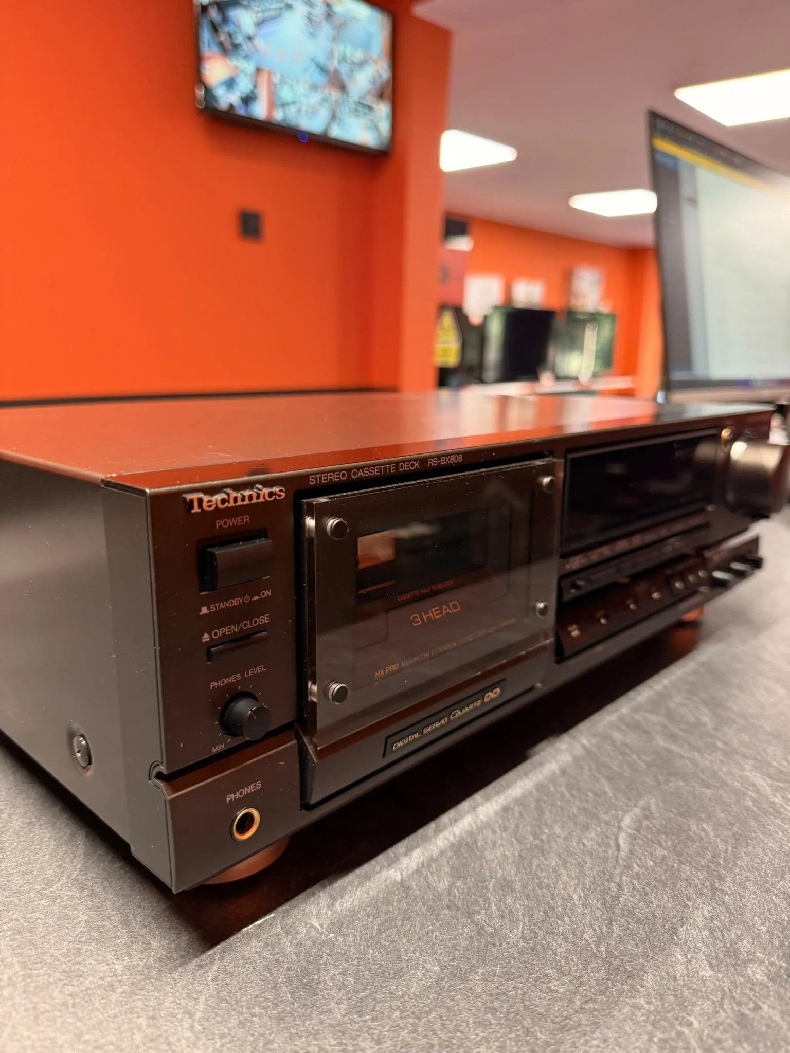Technics RS-BX808 Deck Stereo, 3 Capete, Dual Capstan, Direct Drive, Dolby B/C, HX Pro, Metal Tape - imagine 3
