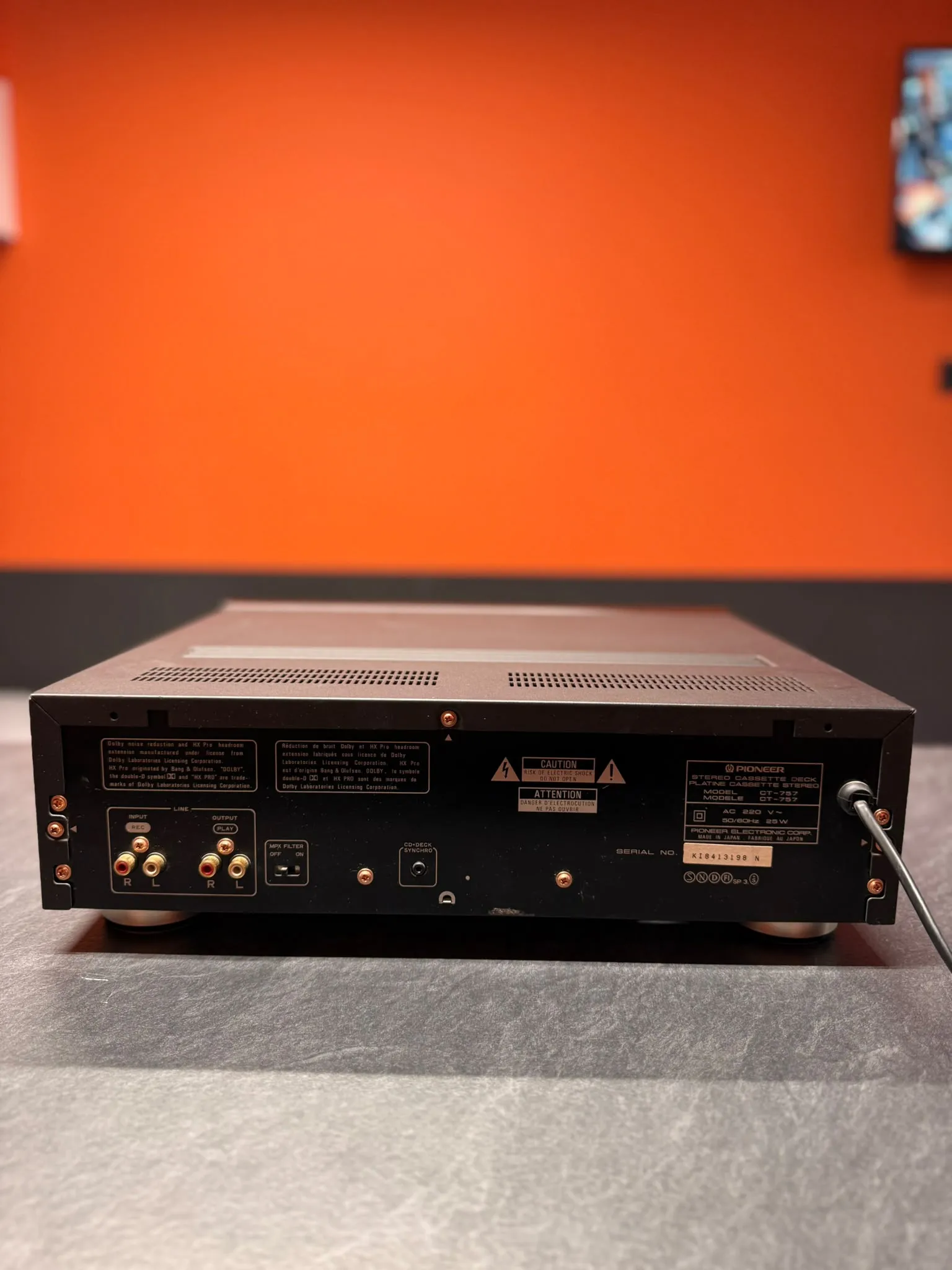 Pioneer CT-757 Deck Stereo, 3 Capete, 3 Motoare, Dolby B/C, HX Pro, Metal Tape - imagine 4