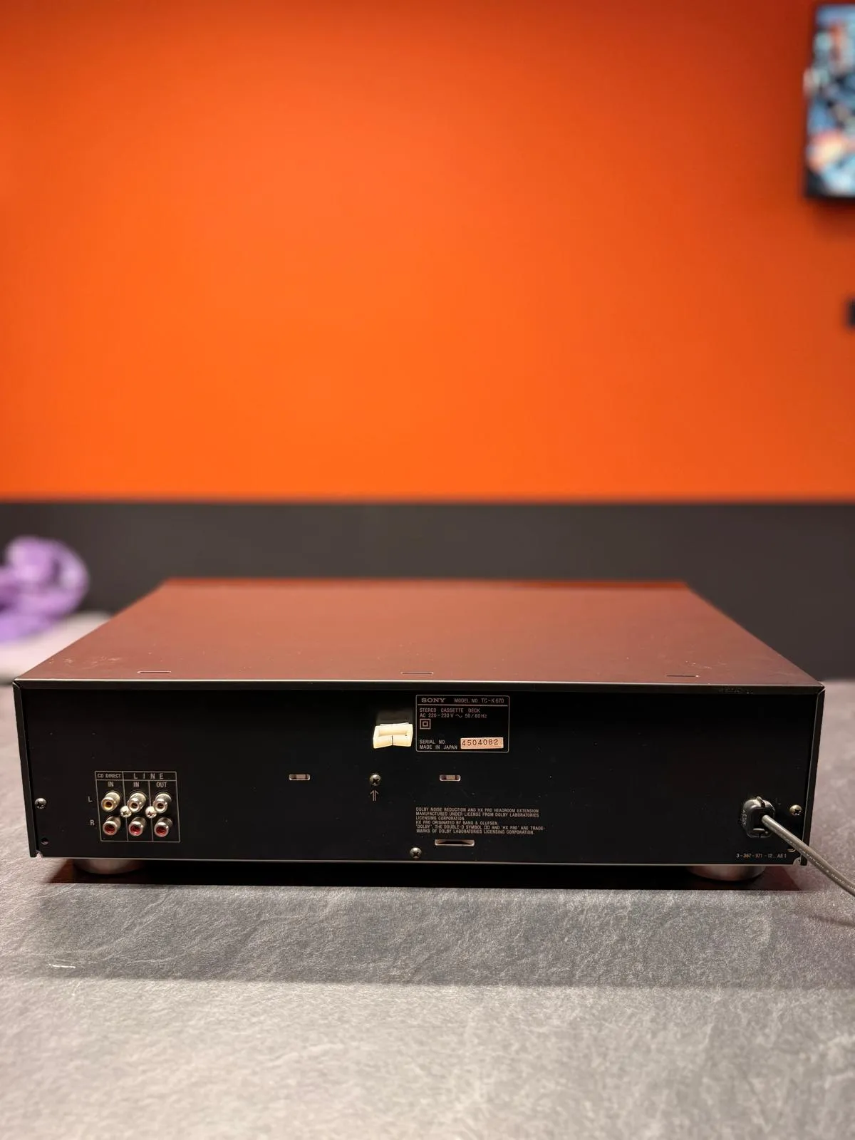 Sony TC-K670 Deck Stereo, 3 Capete, Dual Capstan, Dolby B/C, HX Pro, Metal Tape - imagine 4