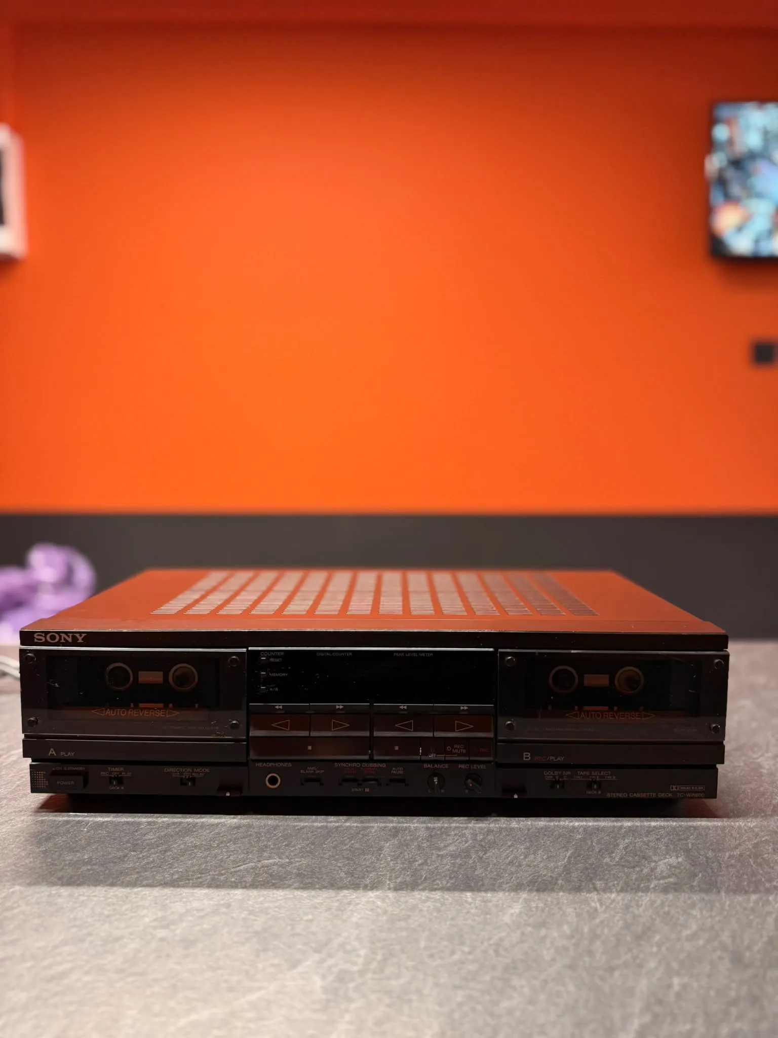 Sony TC-WR800 Dual Deck Stereo, Auto Reverse, Dolby B/C, High Speed Dubbing, Metal Tape