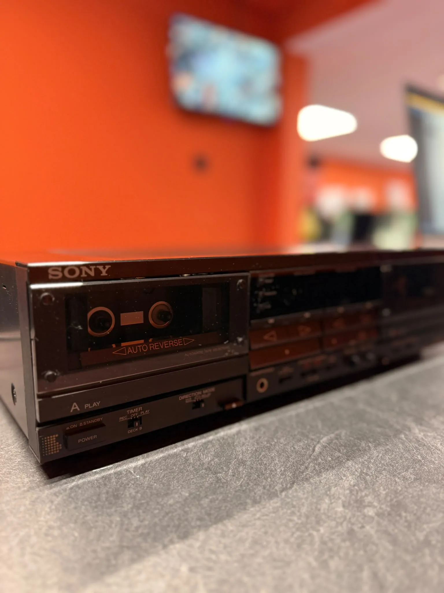 Sony TC-WR800 Dual Deck Stereo, Auto Reverse, Dolby B/C, High Speed Dubbing, Metal Tape - imagine 2