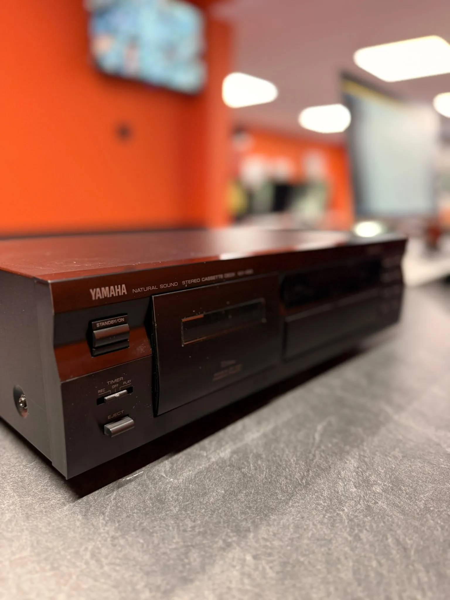 Yamaha KX-493 Natural Sound Deck Stereo, Dolby B/C, HX Pro, Auto Tape Tuning, Play Trim - imagine 2