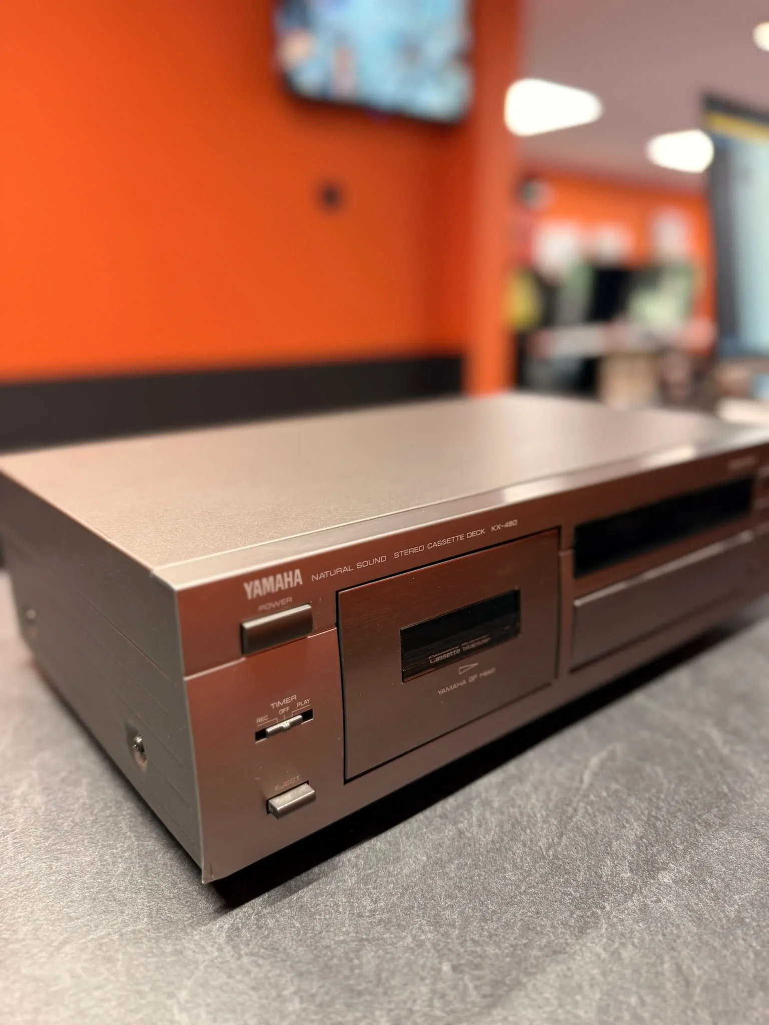 Yamaha KX-480 Natural Sound Deck Stereo, Dolby B/C, HX Pro, Auto Tape Tuning, Play Trim - imagine 2