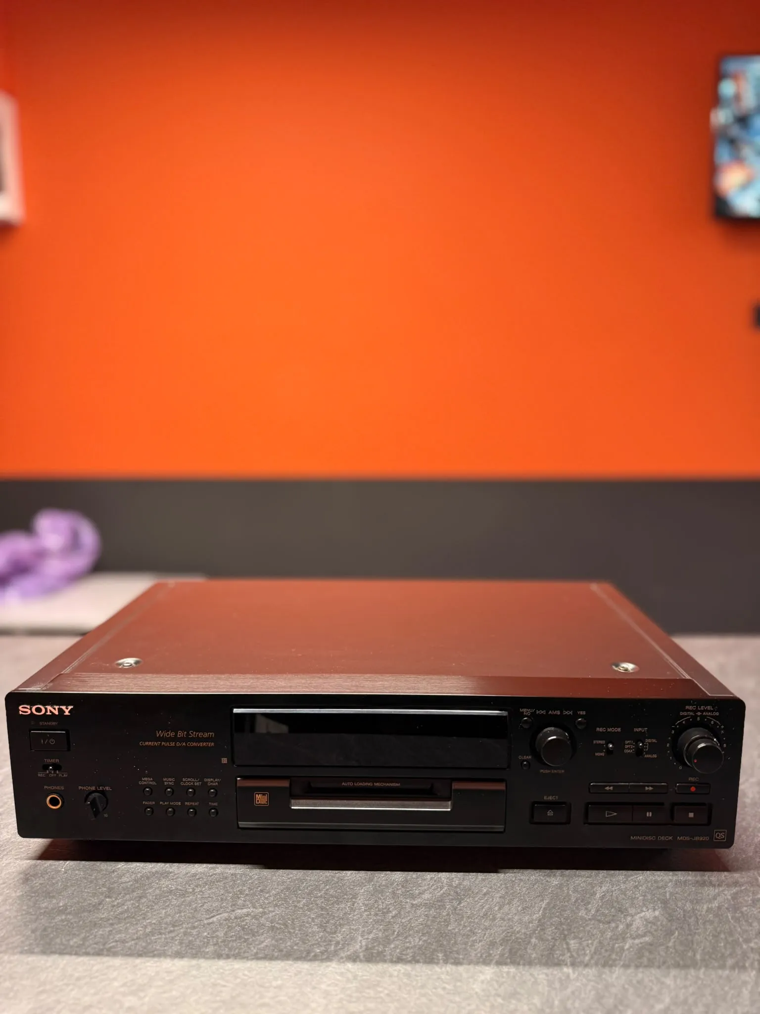 Sony MDS-JB920QS MiniDisc Recorder/Player, ATRAC, Intrari Optice si Coaxiale, cu Telecomanda