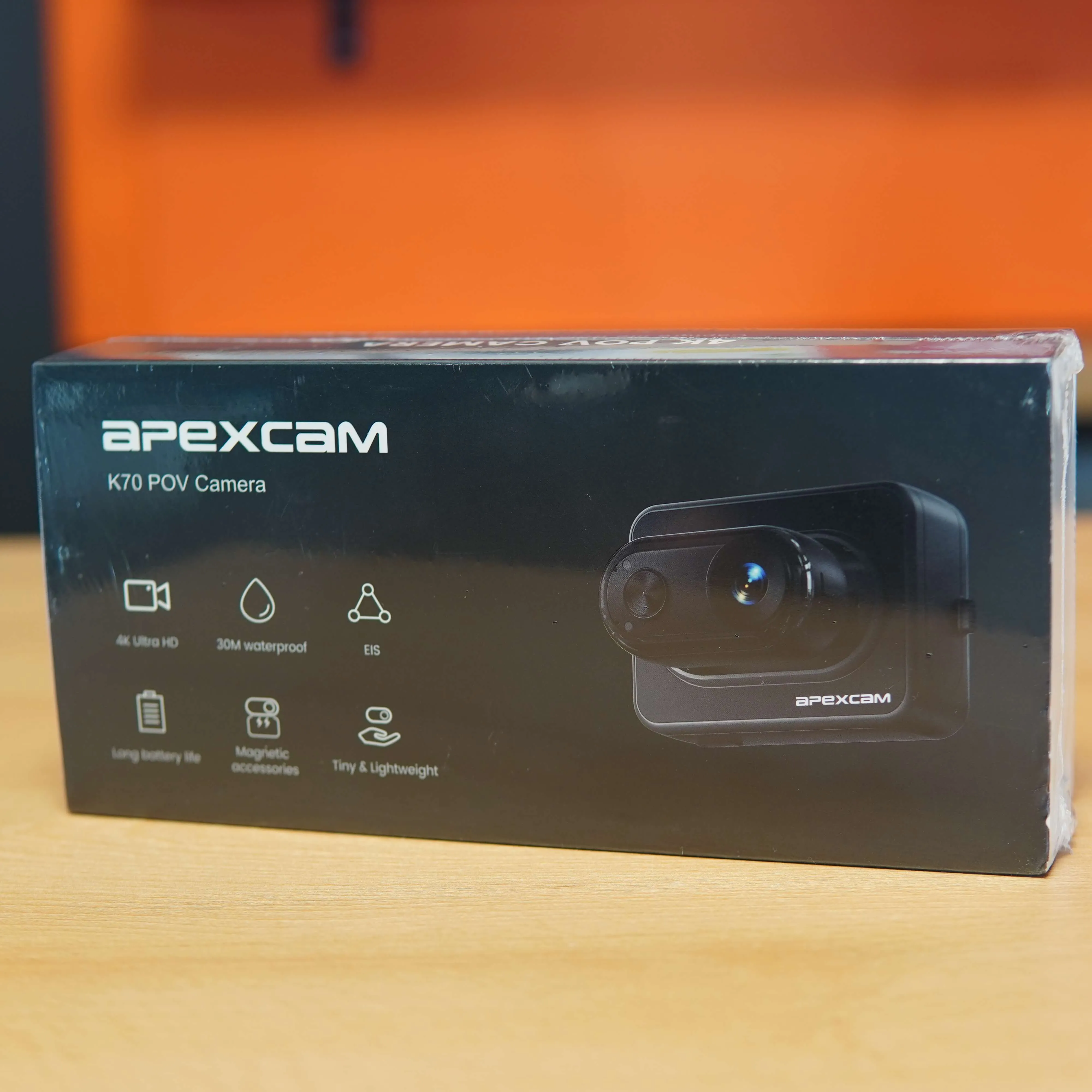 Camera Body Apexcam K70, 4K Ultra HD, Waterproof, EIS,WiFi, 490mAh, Negru (Nou Sigilat) - imagine 2