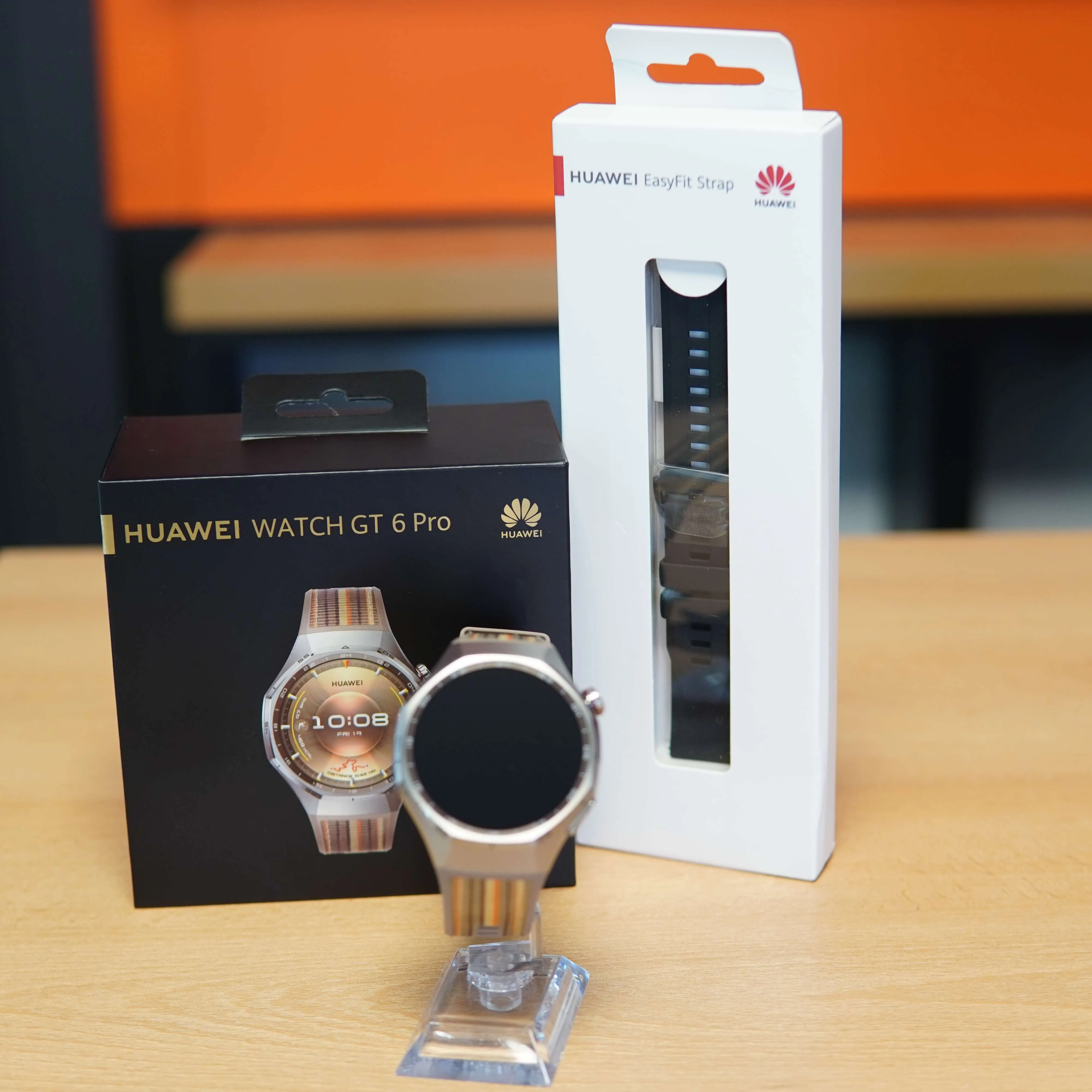 Huawei Watch GT 6 Pro ATB-B29 46mm, Bluetooth, Androdi/iOS, Titanium Alloy Case, Brown Woven Strap - imagine 2