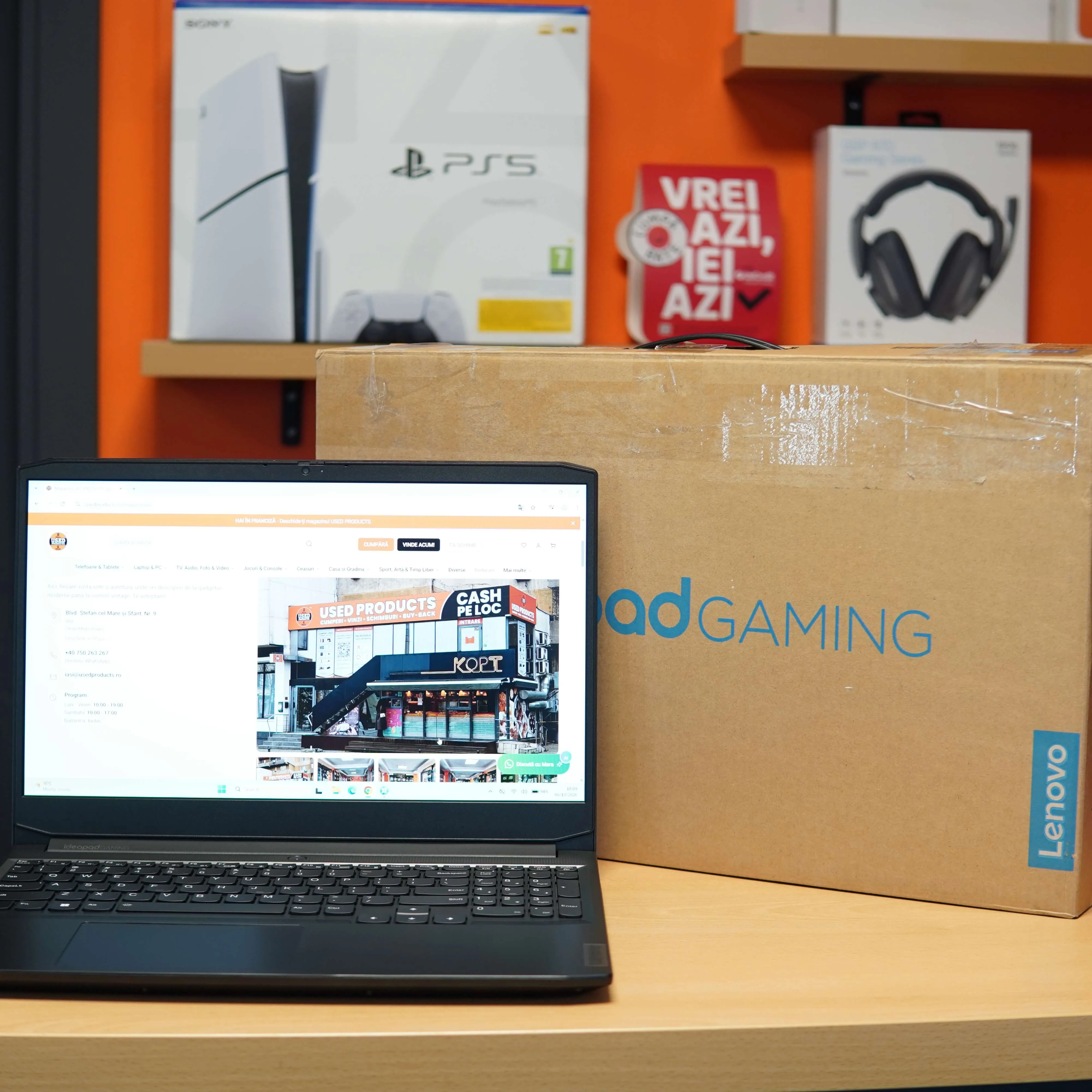 Laptop Gaming Lenovo IdeaPad Gaming 3 15ACH6, AMD Ryzen 5 5500h, 16 GB DDR4, 512 GB SSD, RTX 2050 4 GB, Negru - imagine 2