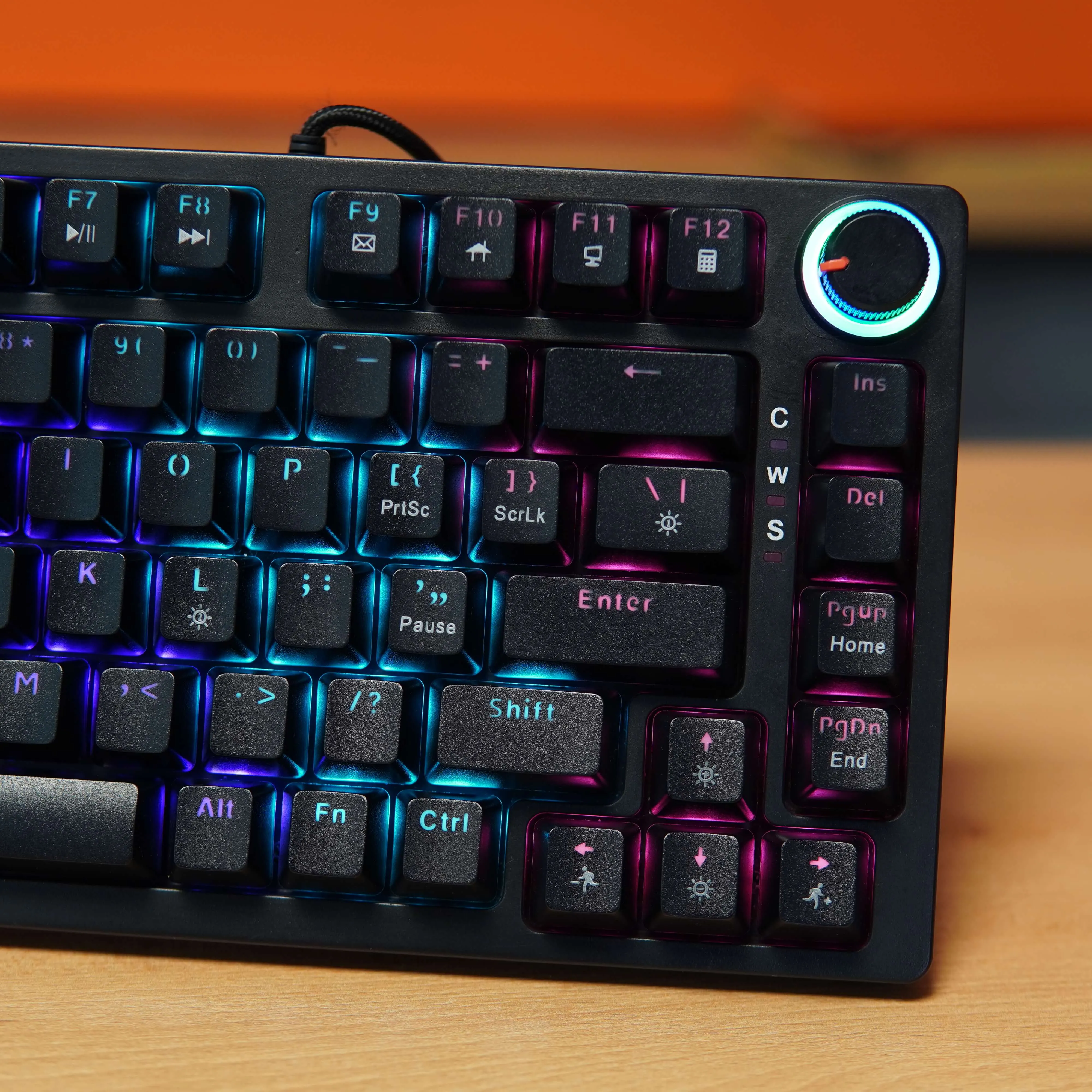 Tastatura Gaming mecanica MARVO KG904 TKL, USB, Layout US, Negru - imagine 5