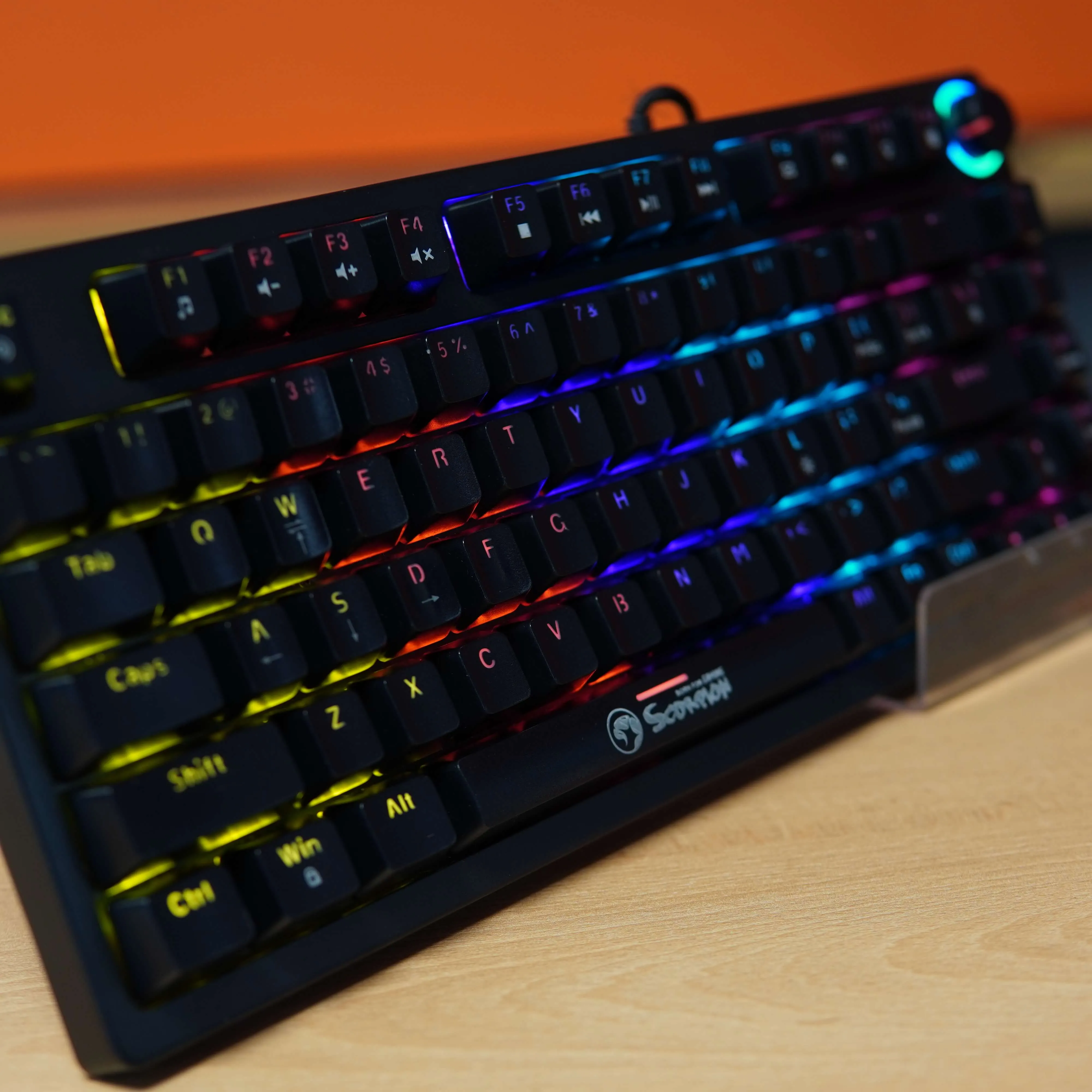 Tastatura Gaming mecanica MARVO KG904 TKL, USB, Layout US, Negru - imagine 6