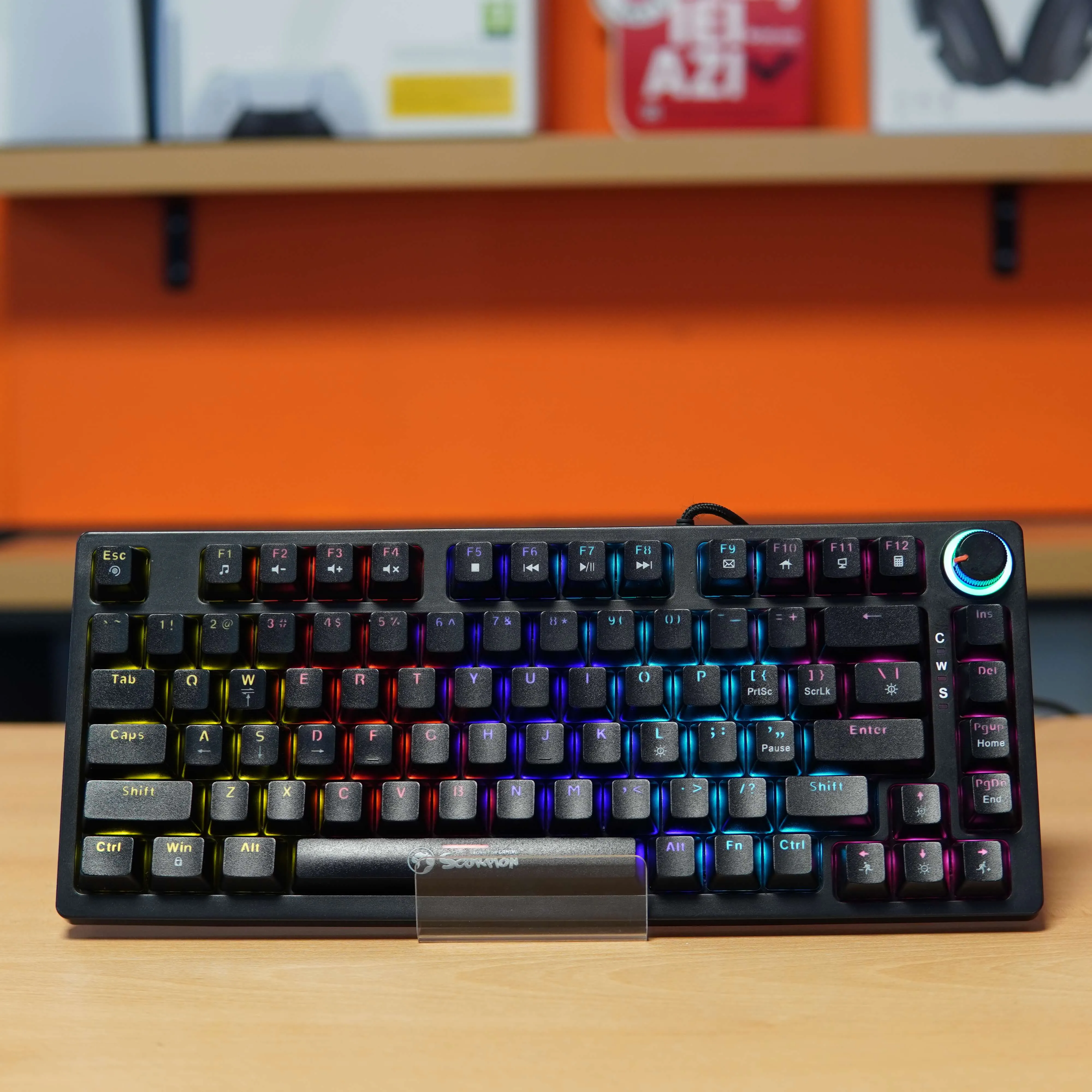 Tastatura Gaming mecanica MARVO KG904 TKL, USB, Layout US, Negru - imagine 2