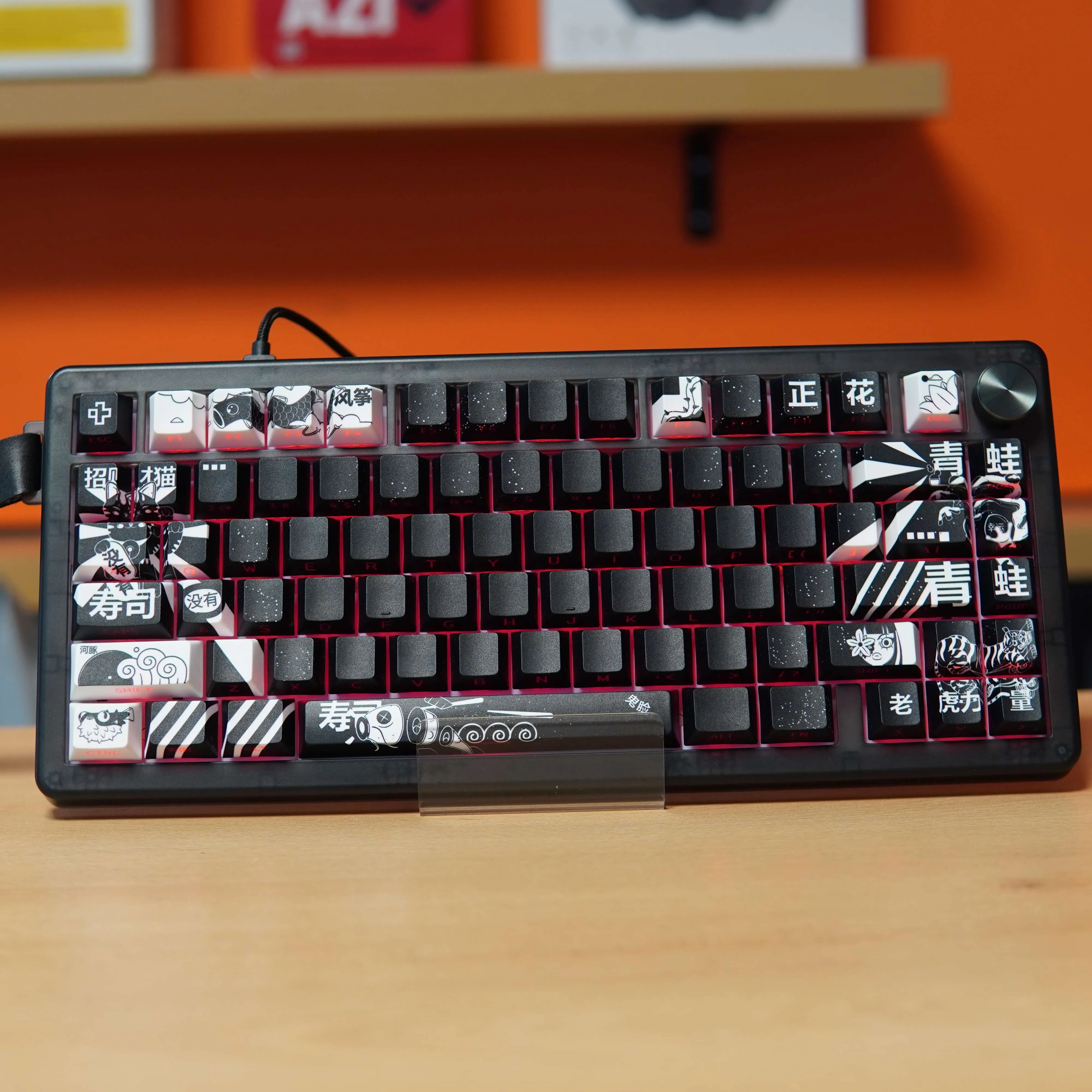 Tastatura Gaming Mecanica QwertyKey75 HE Momo, RGB, Negru - imagine 6