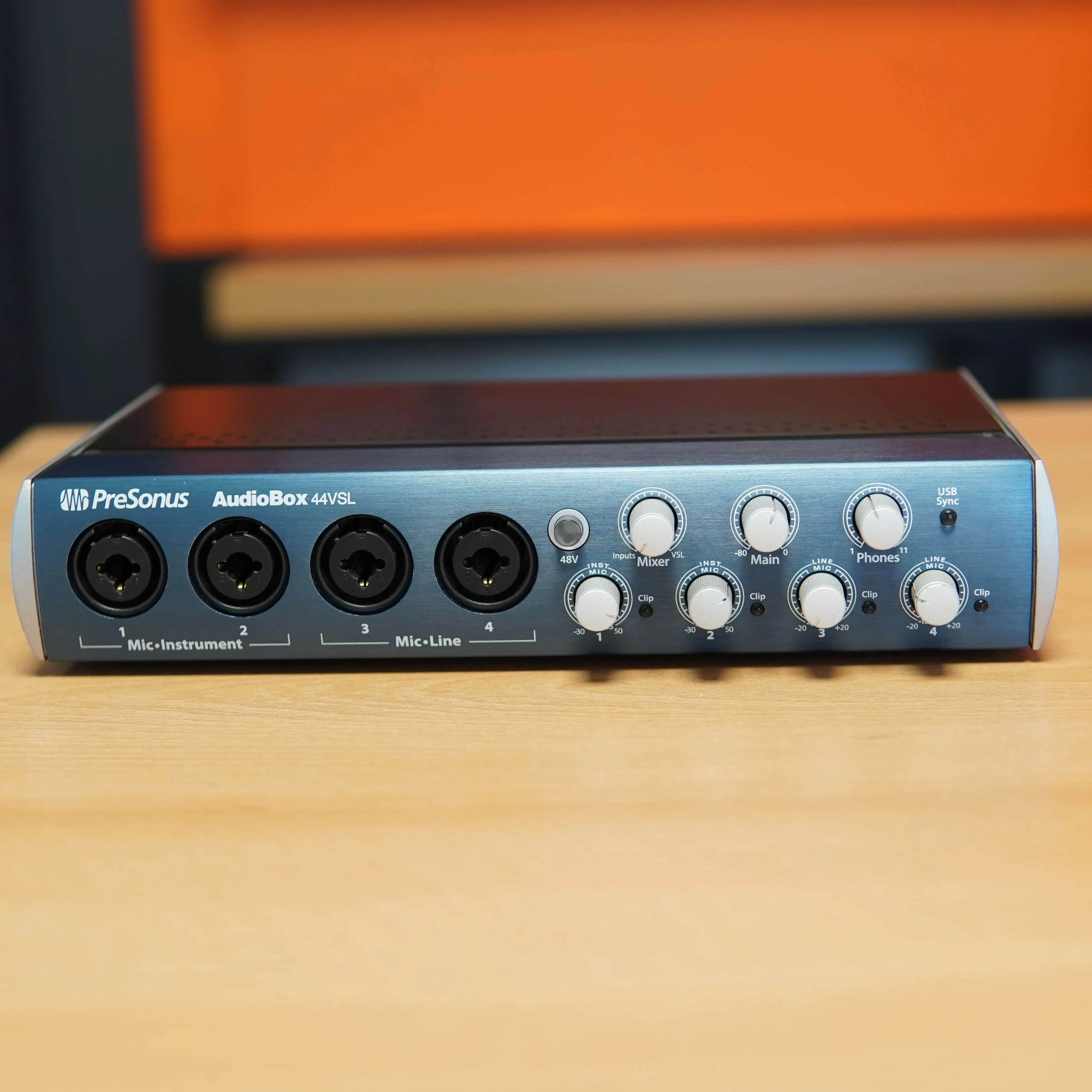 Interfață Audio PreSonus AudioBox 44VSL, USB 4 Canale, MIDI, 24-bit/96kHz, Albastru - imagine 2