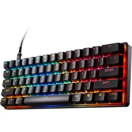 Tastatura Gaming Mecanica cu Fir Steelseries Apex Pro Mini Gen 3, RGB, USB, Switch-uri Omnipoint 3.0, Negru