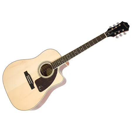Chitara electro-acustica Epiphone AJ-220SCE NA, 6 Corzi, 20 Taste, Corp Advanced Jumbo cu Cutaway, Top Molid Sitka Masiv, Corp Mahon, Doza NanoFlex, Preamp Shadow Performer cu Acordor Integrat, Finisaj Natural