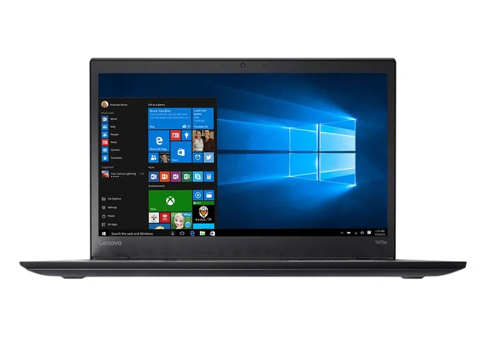 Laptop ultraportabil Lenovo ThinkPad T470s, Display 14 inch FHD IPS, Procesor Intel Core i7-7600U, 16 Gb RAM, SSD 256, Intel HD Graphics 620, Tunderbolt, Amprenta, HDMI, Ethernet, 4G, Ethernet, Negru