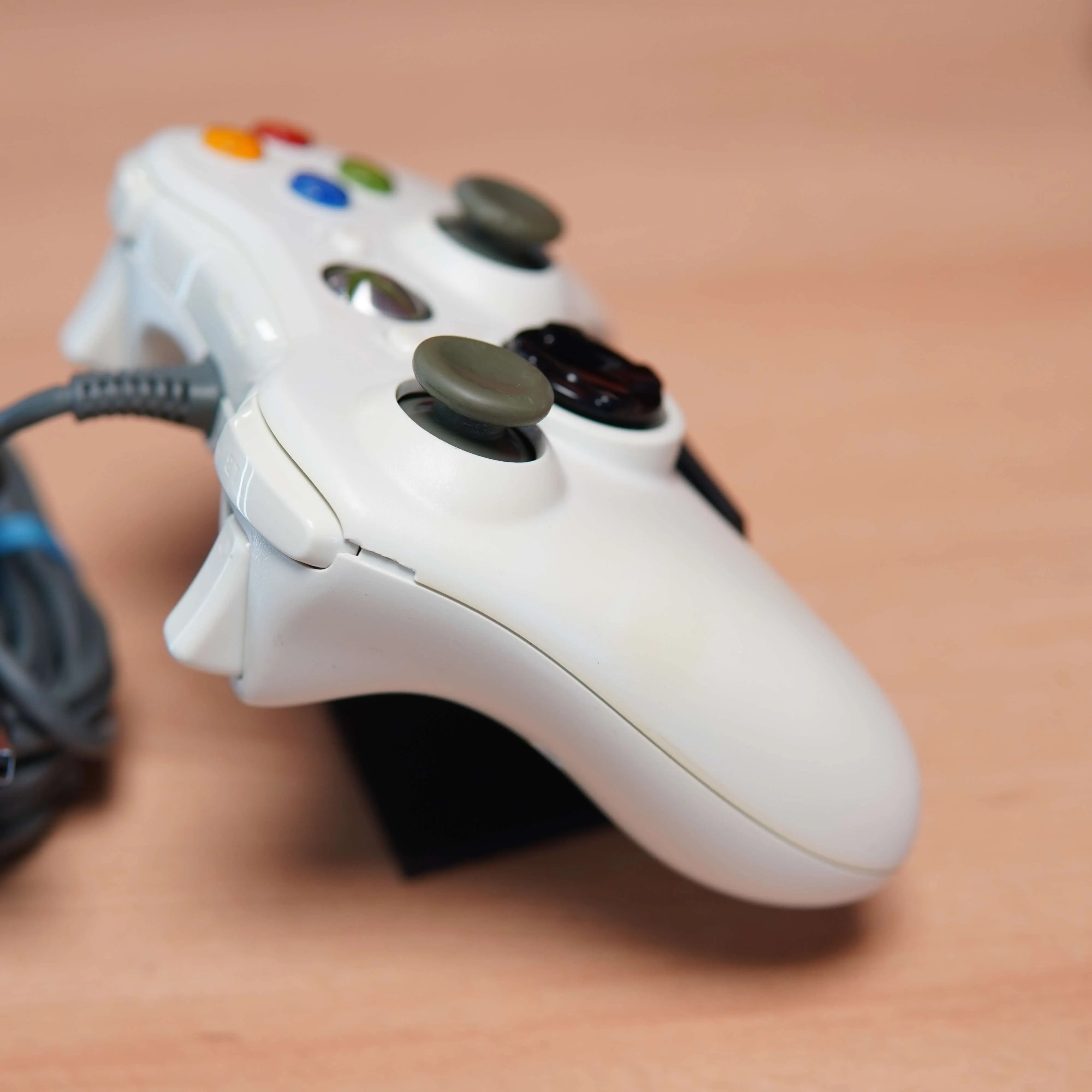 Controller Microsoft Xbox 360, cu fir, Alb - imagine 6