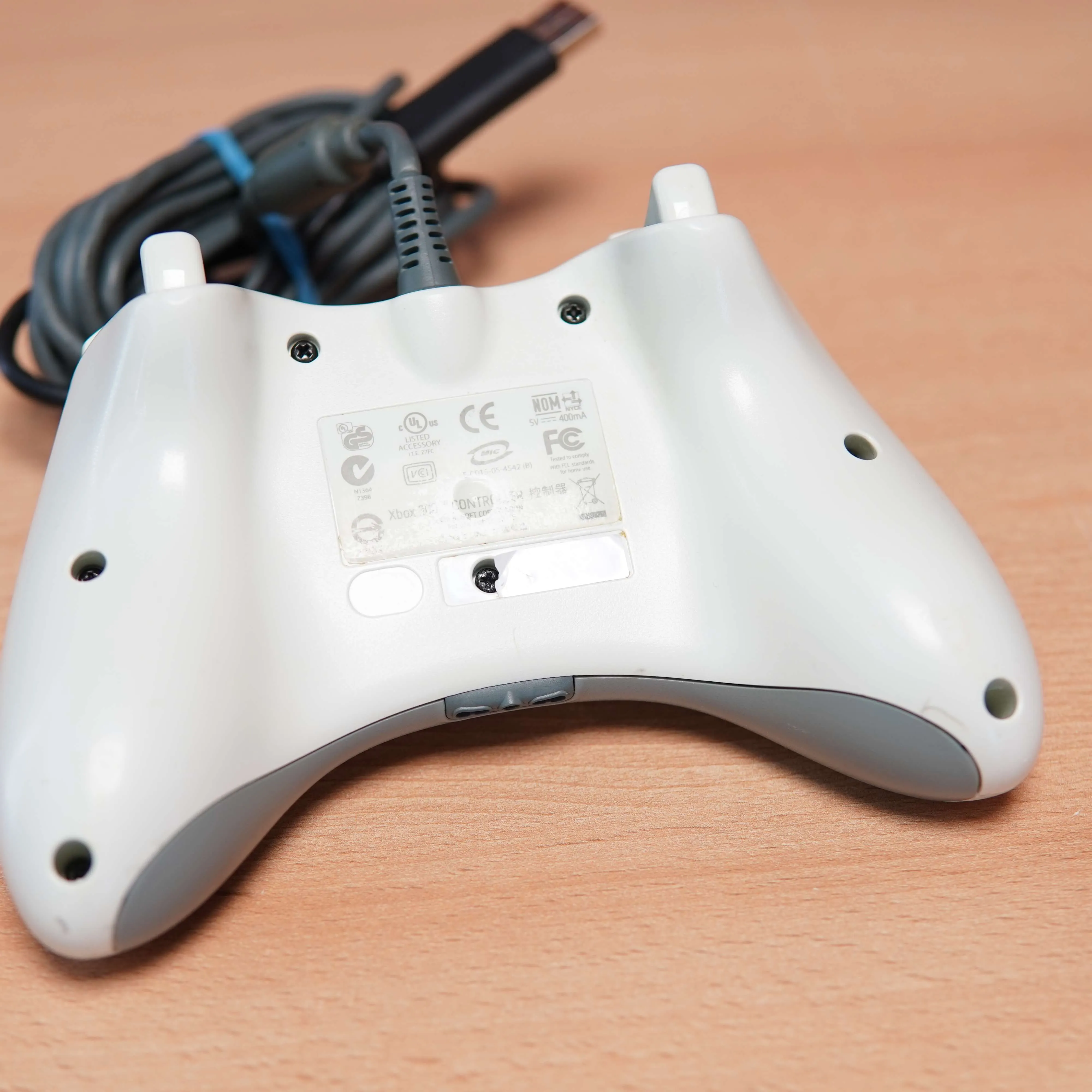 Controller Microsoft Xbox 360, cu fir, Alb - imagine 7