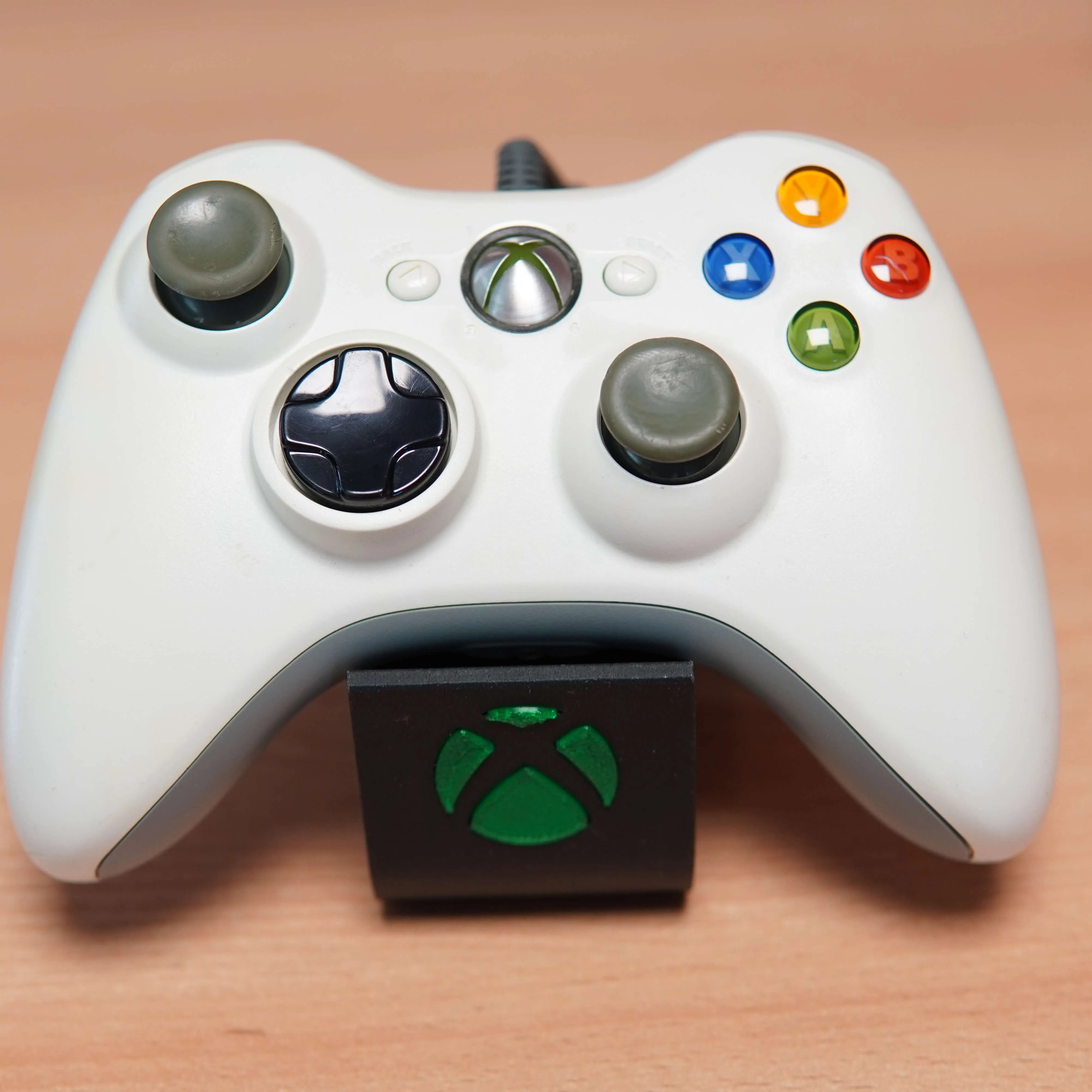 Controller Microsoft Xbox 360, cu fir, Alb - imagine 2
