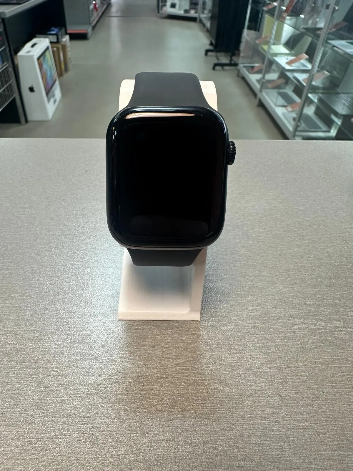 Apple Watch Series 8, 45mm, Midnight Aluminium Case, Curea compatibila silicon, GPS, A2771