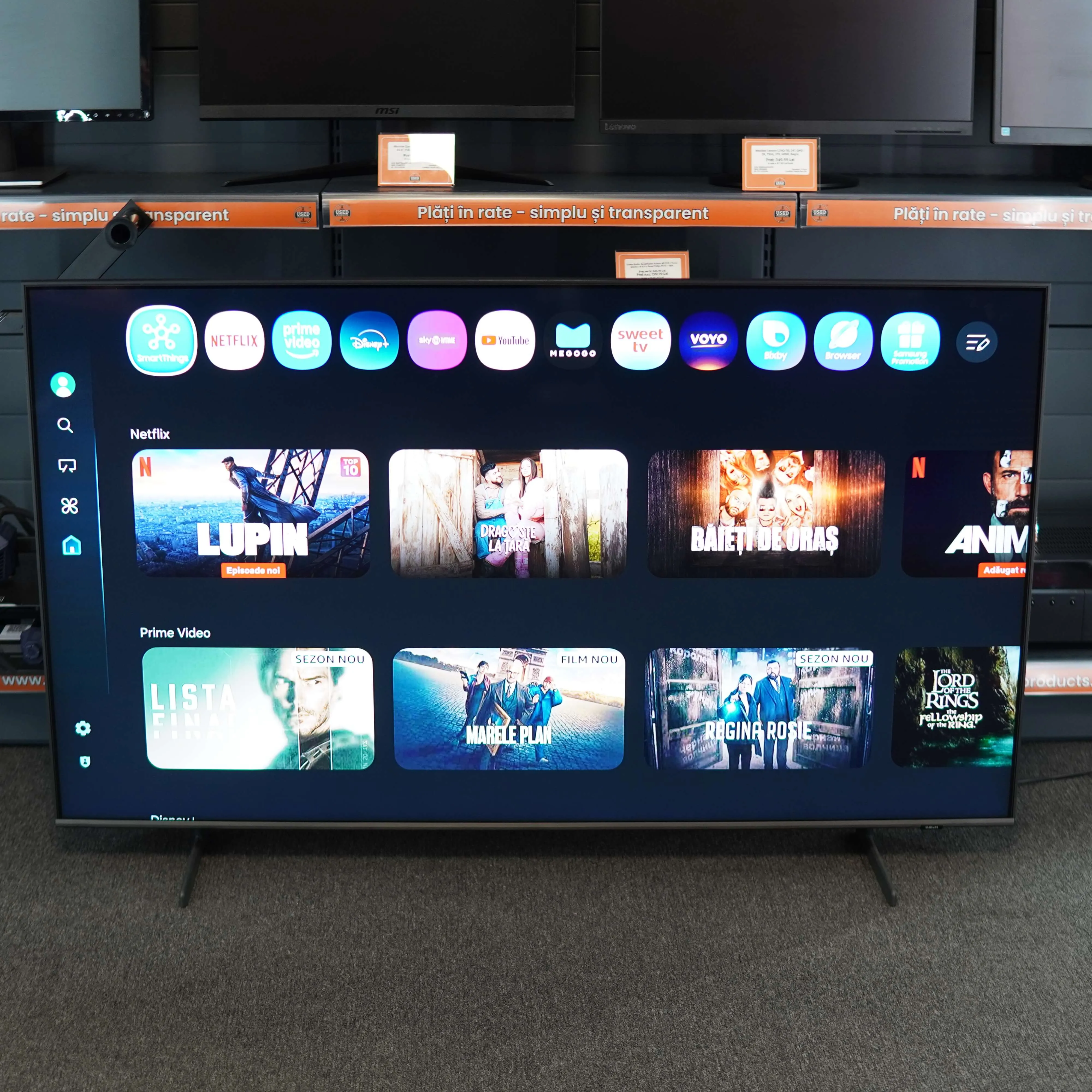 Televizor Smart Samsung QLED 55" QE55Q60DAUXXH (Q60D, 2024), 4K, Netflix, Youtube, HDMI, Telecomanda, Negru - imagine 2