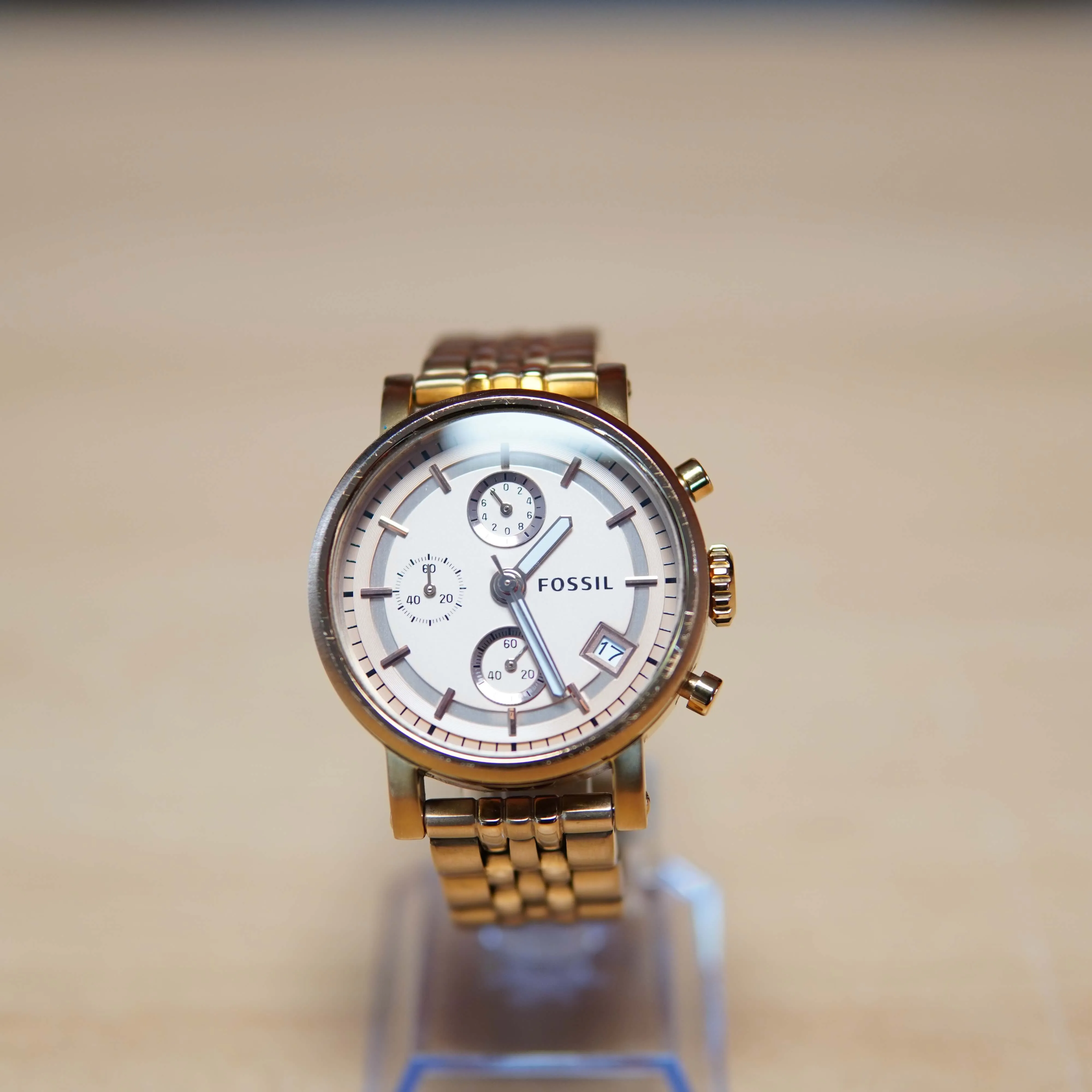 Ceas de dama Fosill ES3380, Quartz, 38mm, Roz - imagine 2