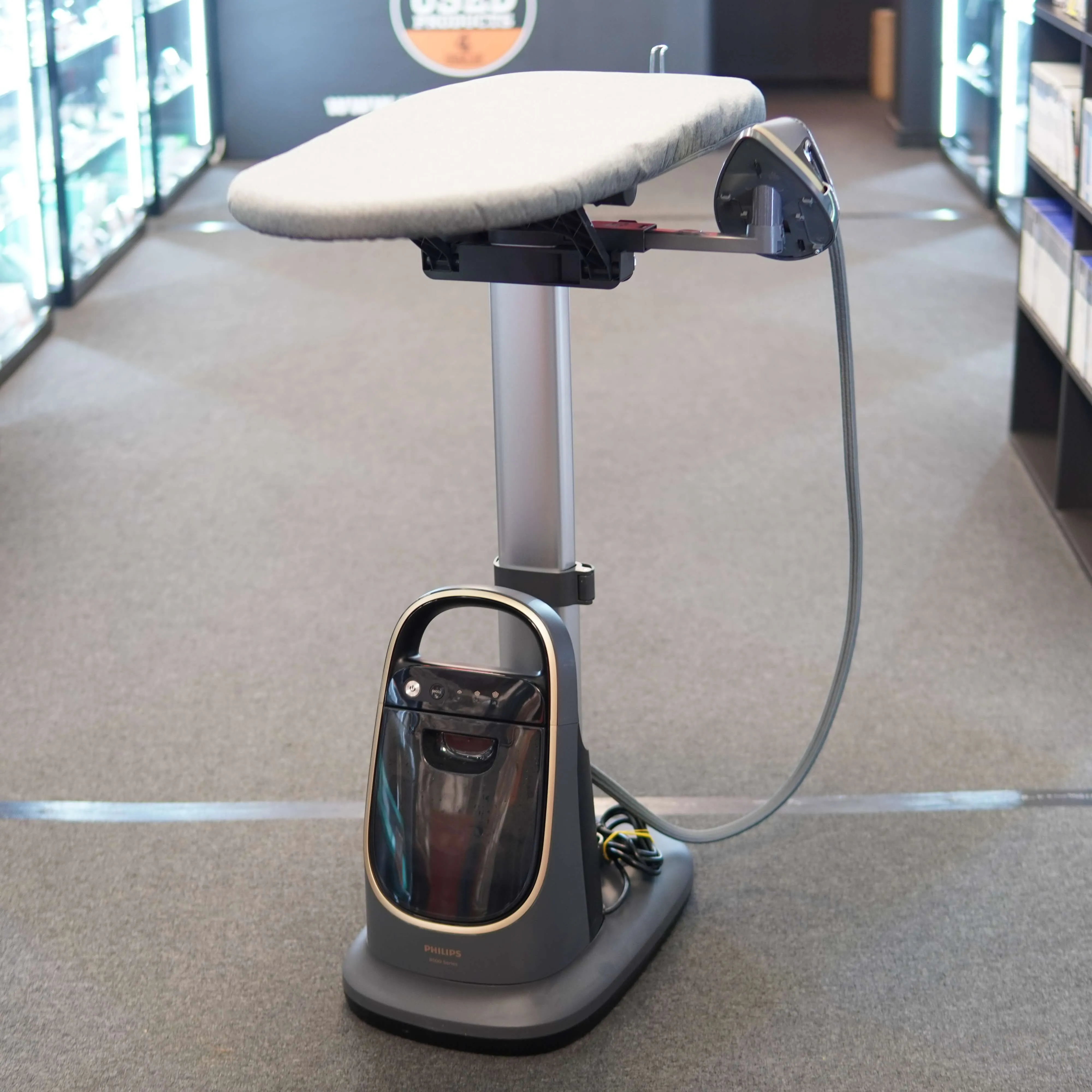Aparat de calcat vertical PHILIPS Seria 8500 All In One AIS8540/80, 2200W, 300g/min, 1200ml, Gri-Auriu - imagine 3