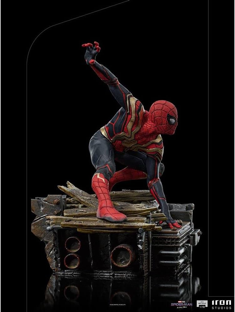 Figurina de colectie Iron Studios Spider-Man: No Way Home BDS Art Scale Deluxe 1/10, Spider-Man Peter 1, 19 cm - imagine 2