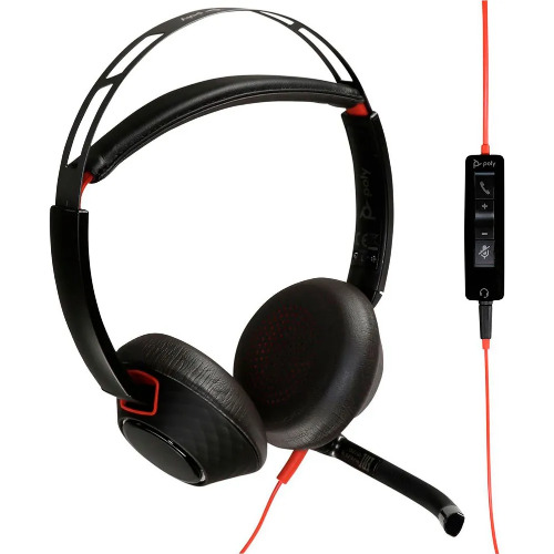 Poly Blackwire C5220T, Casti cu fir pentru Call Center, USB A - imagine 3