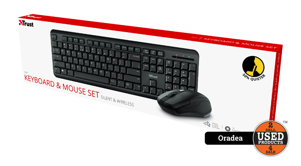 Kit Tastatura + Mouse Wireless Trust ODY II Silent