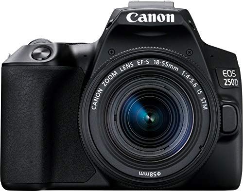 Aparat foto DSLR Canon EOS 250D, 24.1 Mp, Wi-Fi, 4K + Obiectiv EF-S 18-55mm 1:4-5.6 IS STM