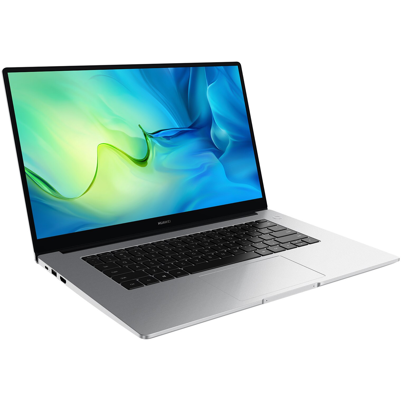 Laptop HUAWEI MateBook D15, Intel Core i5-1135G7 pana la 4.2GHz, 15.6Inch FHD, 8 Gb RAM DDR4, SSD 512 Gb, Intel Iris Xe Graphics, Free DOS, Argintiu