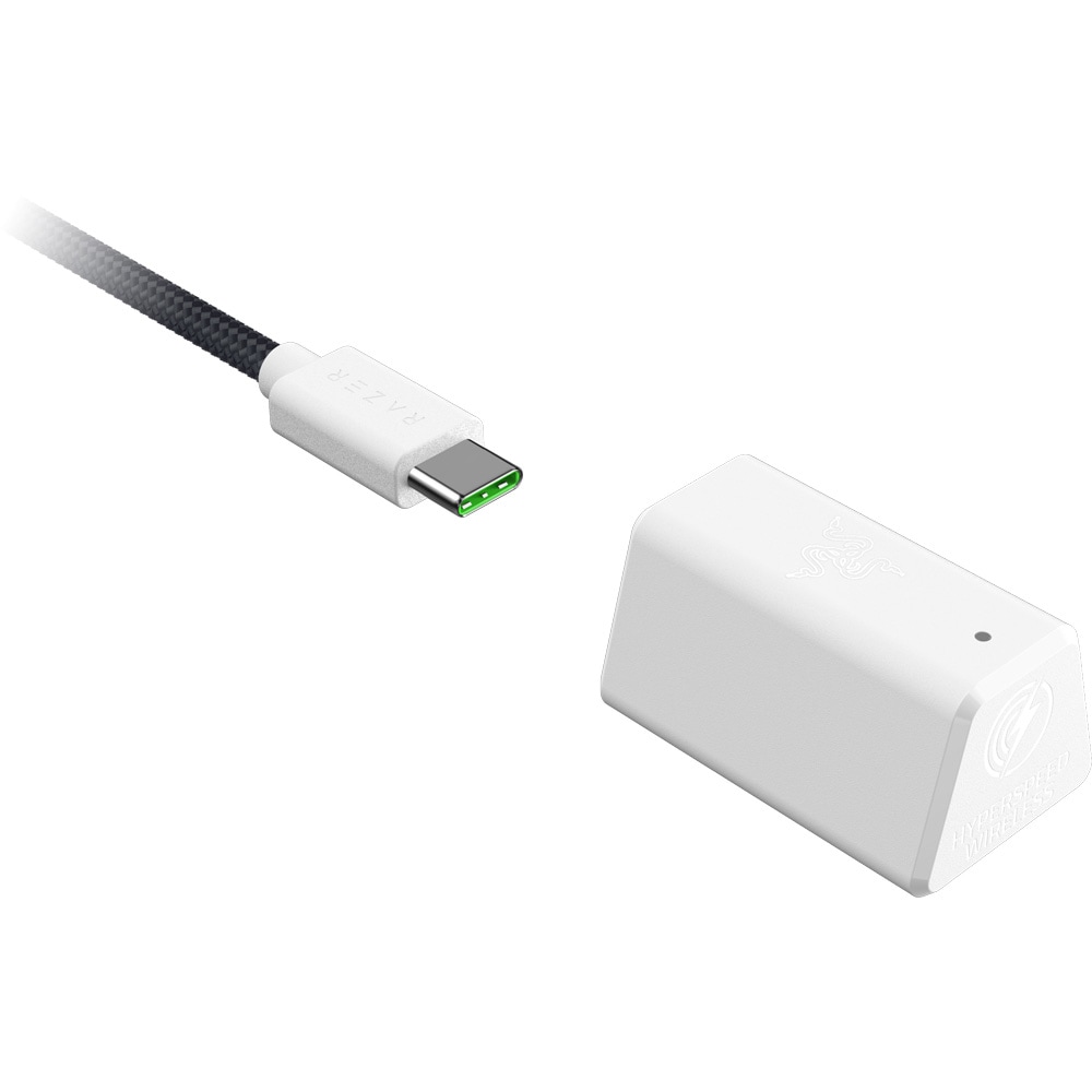 Casti Gaming Wireless Razer Blackshark V2 HyperSpeed, Surround 7.1, Sensibilitate 100 dB, Autonomie baterie pana la 70 ore, Izolare fonica pasiva, Alb - imagine 4