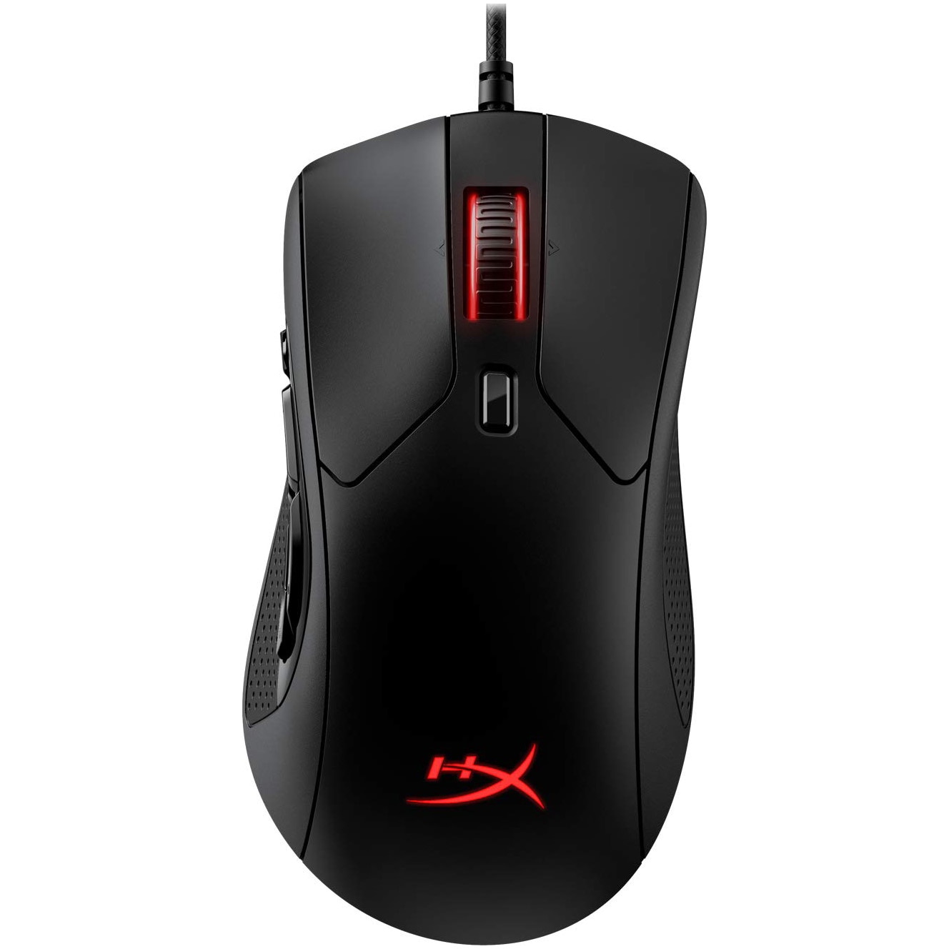 Mouse gaming cu fir HyperX Pulsefire Raid, model HX-MC005B, 11 butoane programabile, senzor Pixart 3389, iluminare RGB, negru