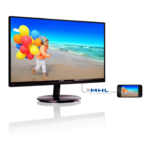 Monitor LED IPS Philips 274E5QHSB/00, 27 inch, Wide, FHD, HDMI, VGA, Glossy Black
