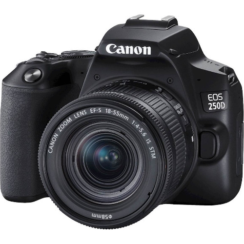 Aparat foto DSLR Canon EOS 250D, 24.1 Mp, Wi-Fi, 4K + Obiectiv EF-S 18-55mm 1:4-5.6 IS STM - imagine 2