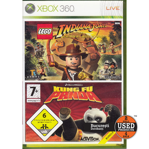 Lego Indiana Jones + Kung Fu Panda - Joc Xbox 360