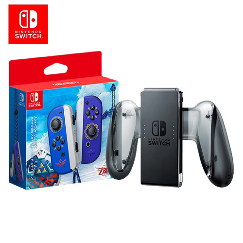 Set Controller Joy-Con Nintendo Switch The Legend of Zelda Skyword Sword HD Edition + Charging Grip - imagine 2