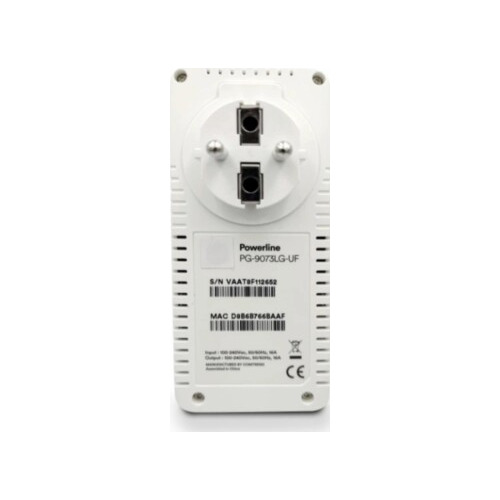 Adaptor Pentru Extinderea Semnalului Internet In Casa PG 9073LG-UF Powerline, LAN port speed: 1000 Mbit / s (1 Gbit / s), 100/240 Vac, Alb - imagine 3