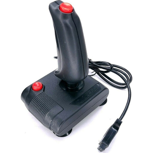 Set Controllere Joystick Deluxe Quick Shot I, Vintage, Negru - imagine 2