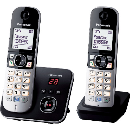 Telefon Fix Duo fara fir Panasonic KX-TG6822 negru
