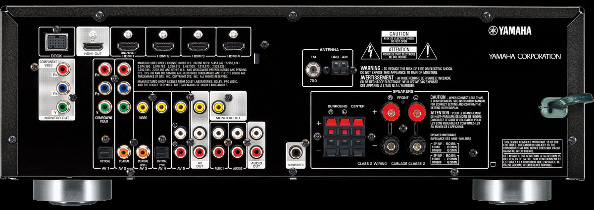 Sistem audio 5.1, AV Receiver Yamaha RX-V371, 6 OHm, HDMI, Dolby TrueHD, DTS, Tuner FM - imagine 2